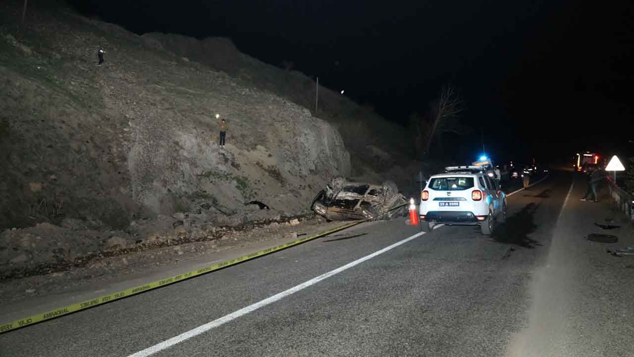 Erzurum'da otomobil takla attı: 3 ölü, 2 yaralı