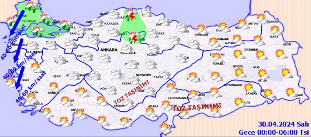 Meteoroloji 29 Nisan 2024 hava raporunu yayımladı! 5 bölge ve 4 ilde şiddetli yağış alarmı!