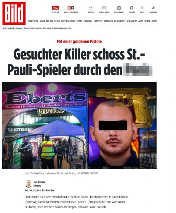 Almanya altın tabancalı katili arıyor! "Türkiye'ye kaçmış olabilir" iddiası