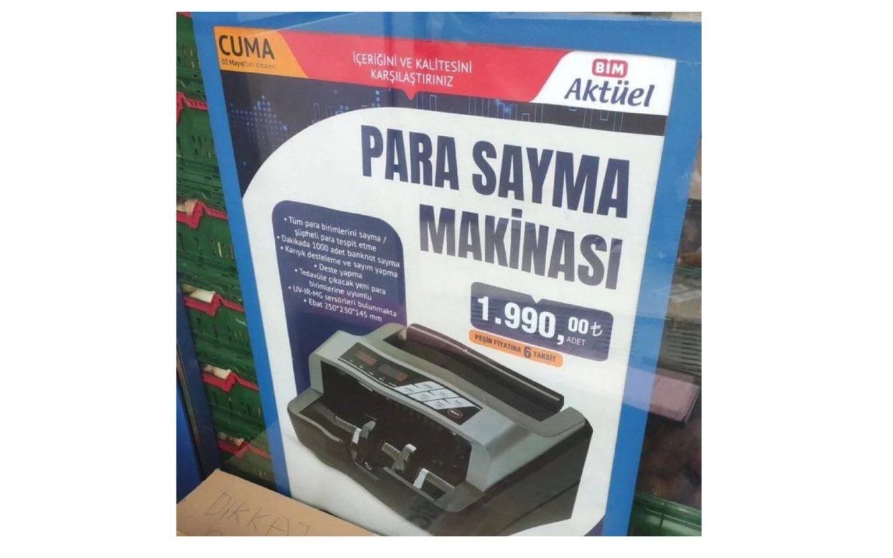 BİM’e para sayma makinesi geldi! ‘Tedavüle çıkacak para birimlerine uyumlu" ifadesi dikkat çekti