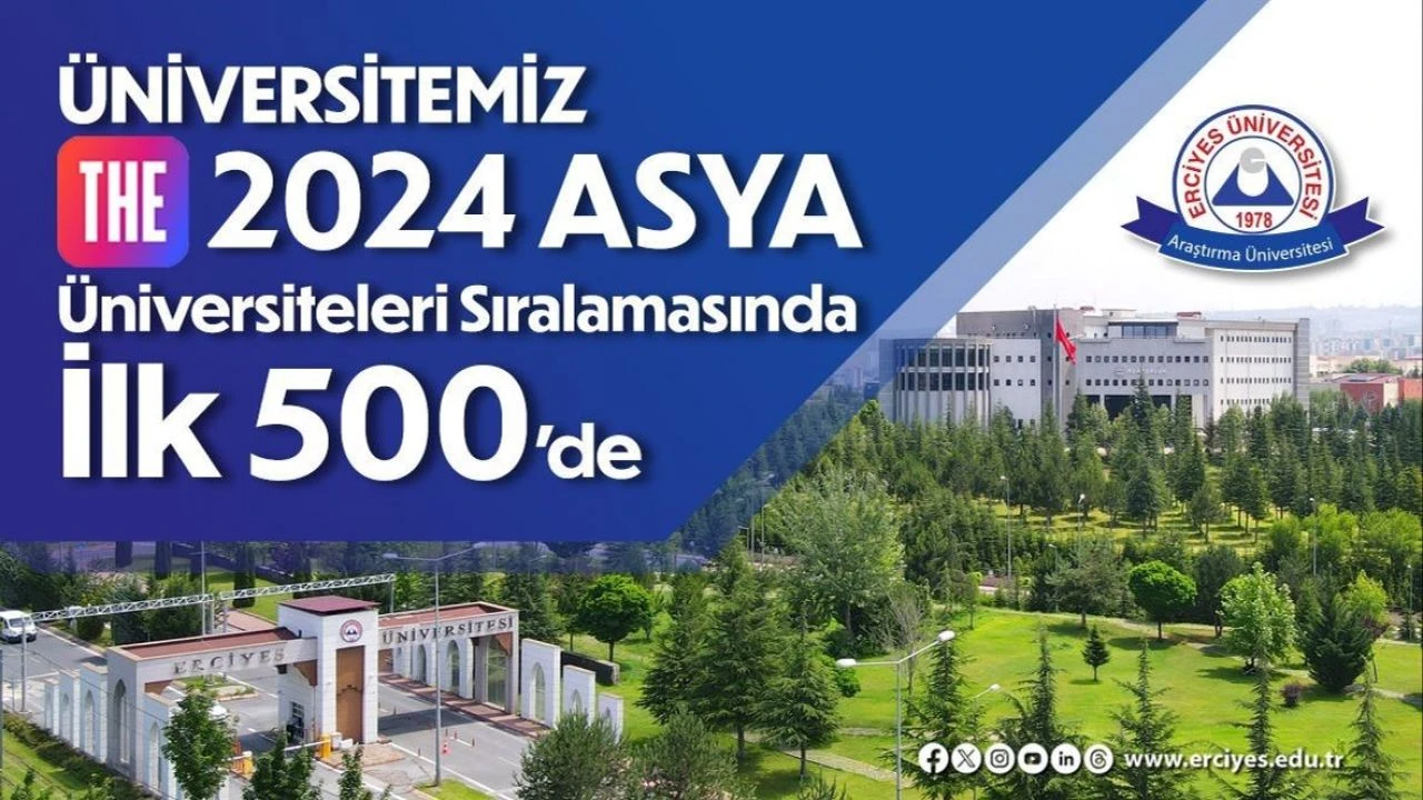 Erciyes Üniversitesi'nin büyük başarısı! 2024'ün en iyi Asya Üniversiteleri sıralamasında yer aldı - 1. Resim