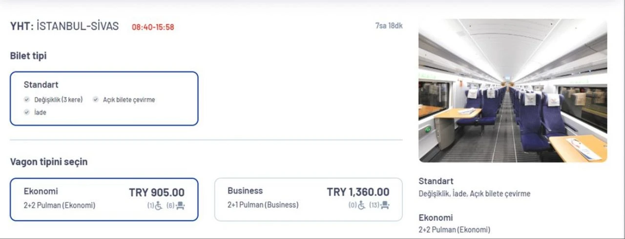 İstanbul-Sivas YHT seferleri başladı! İşte bilet fiyatları... - 1. Resim