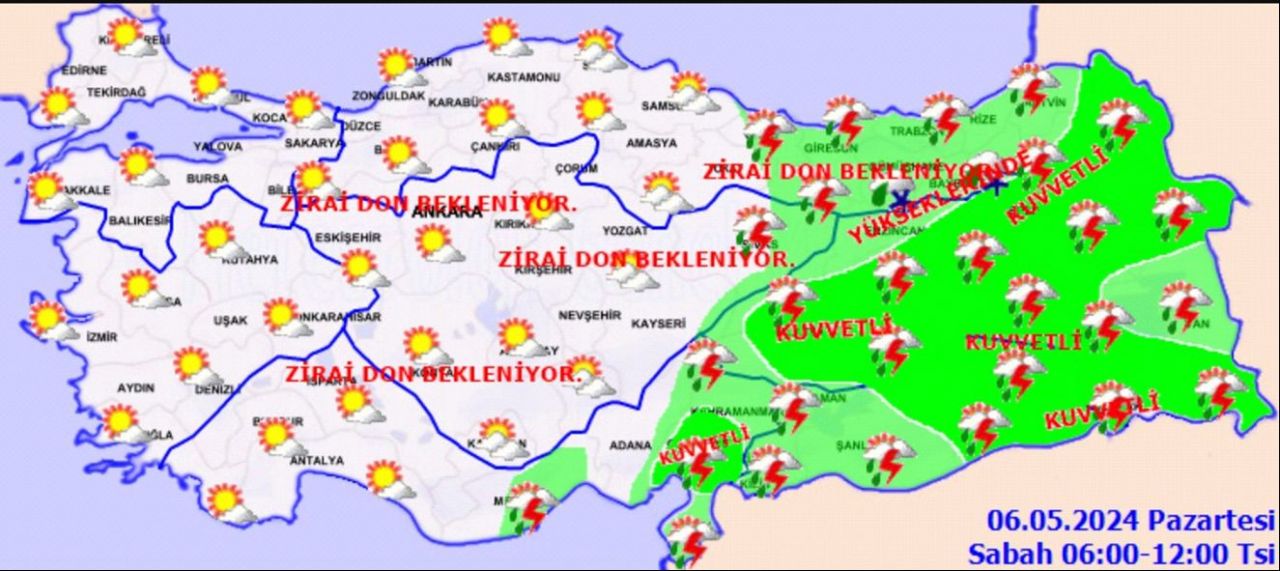 Türkiye ikiye bölündü! Meteoroloji'den 6 Mayıs için hava durumu uyarısı - 1. Resim