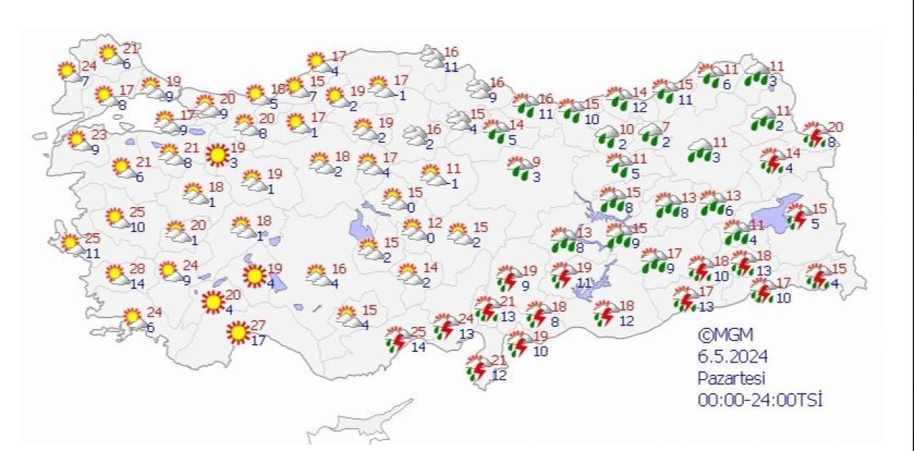 Türkiye ikiye bölündü! Meteoroloji'den 6 Mayıs için hava durumu uyarısı - 2. Resim