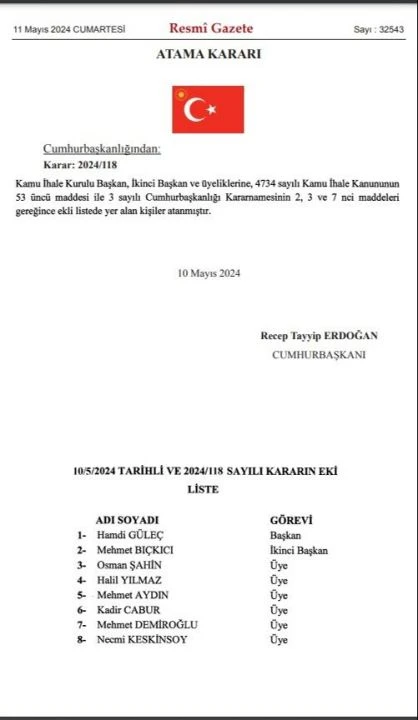 Cumhurbaşkanı Erdoğan tarafından yapılan atama Resmi Gazete'de - 1. Resim