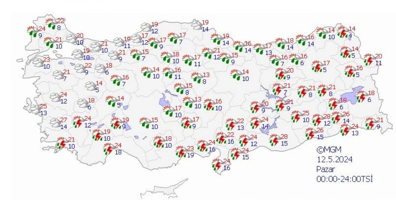 Meteoroloji uyardı! 12 Mayıs hava durumu raporunda 19 ile sağanak ve sel uyarısı - 3. Resim