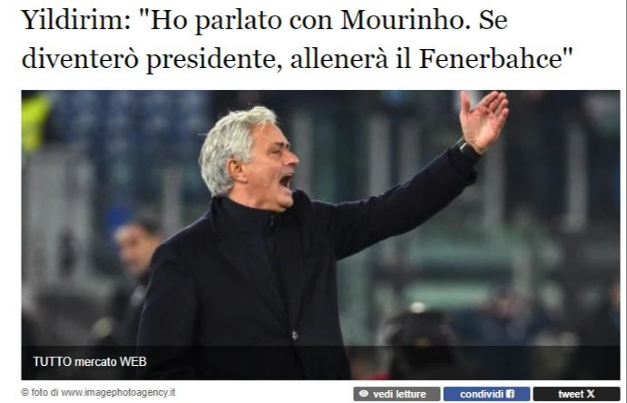 Aziz Yıldırım'ın Jose Mourinho hamlesi Avrupa basınında! İşte dikkat çeken manşetler... 