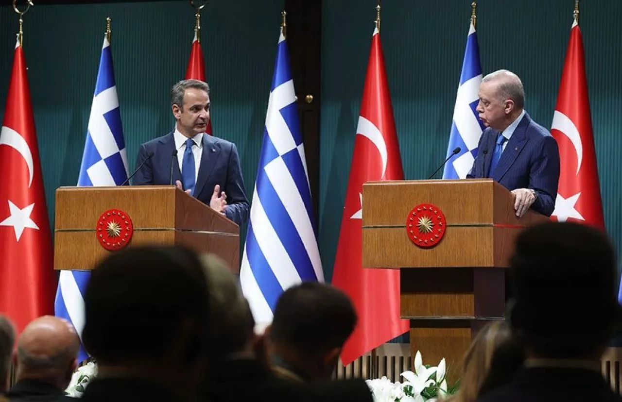 Erdoğan-Miçotakis toplantısında dikkat çeken anlar: Mutabık kalmadığımız bir konu var...  - 1. Resim