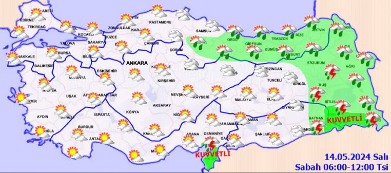 İstanbul'da güneşli günlere merhaba... 6 il için şiddetli yağış tahmini! 14 Mayıs 2024 Salı il il hava durumu - 3. Resim