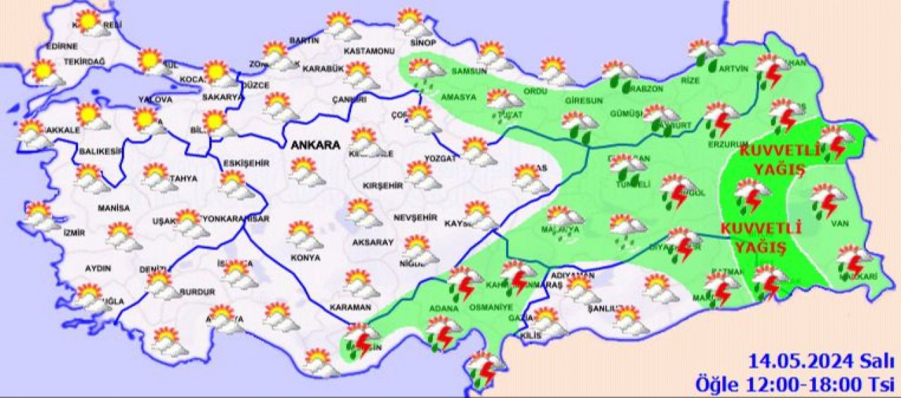 İstanbul'da güneşli günlere merhaba... 6 il için şiddetli yağış tahmini! 14 Mayıs 2024 Salı il il hava durumu - 4. Resim