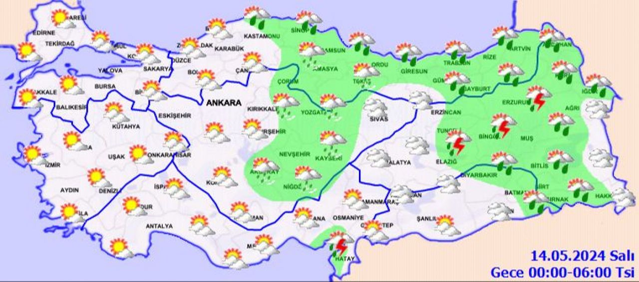 İstanbul'da güneşli günlere merhaba... 6 il için şiddetli yağış tahmini! 14 Mayıs 2024 Salı il il hava durumu - 2. Resim