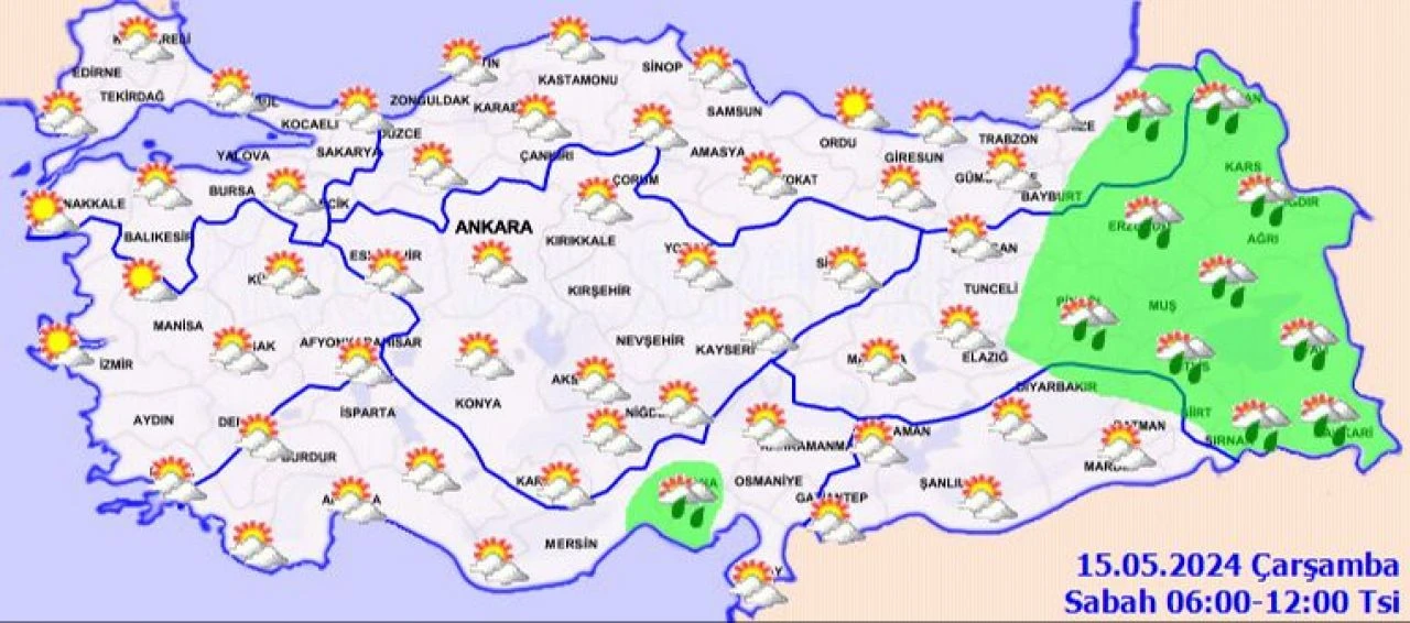 Hava durumu | Meteoroloji uyardı: 7 ilde sağanak yağış bekleniyor