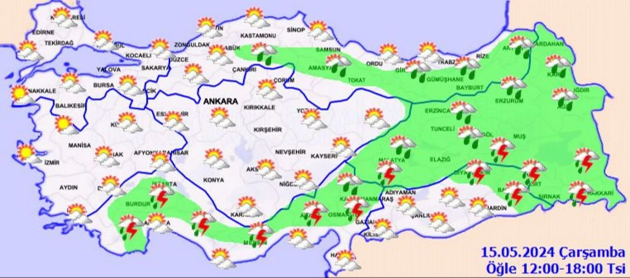 Hava durumu | Meteoroloji uyardı: 7 ilde sağanak yağış bekleniyor