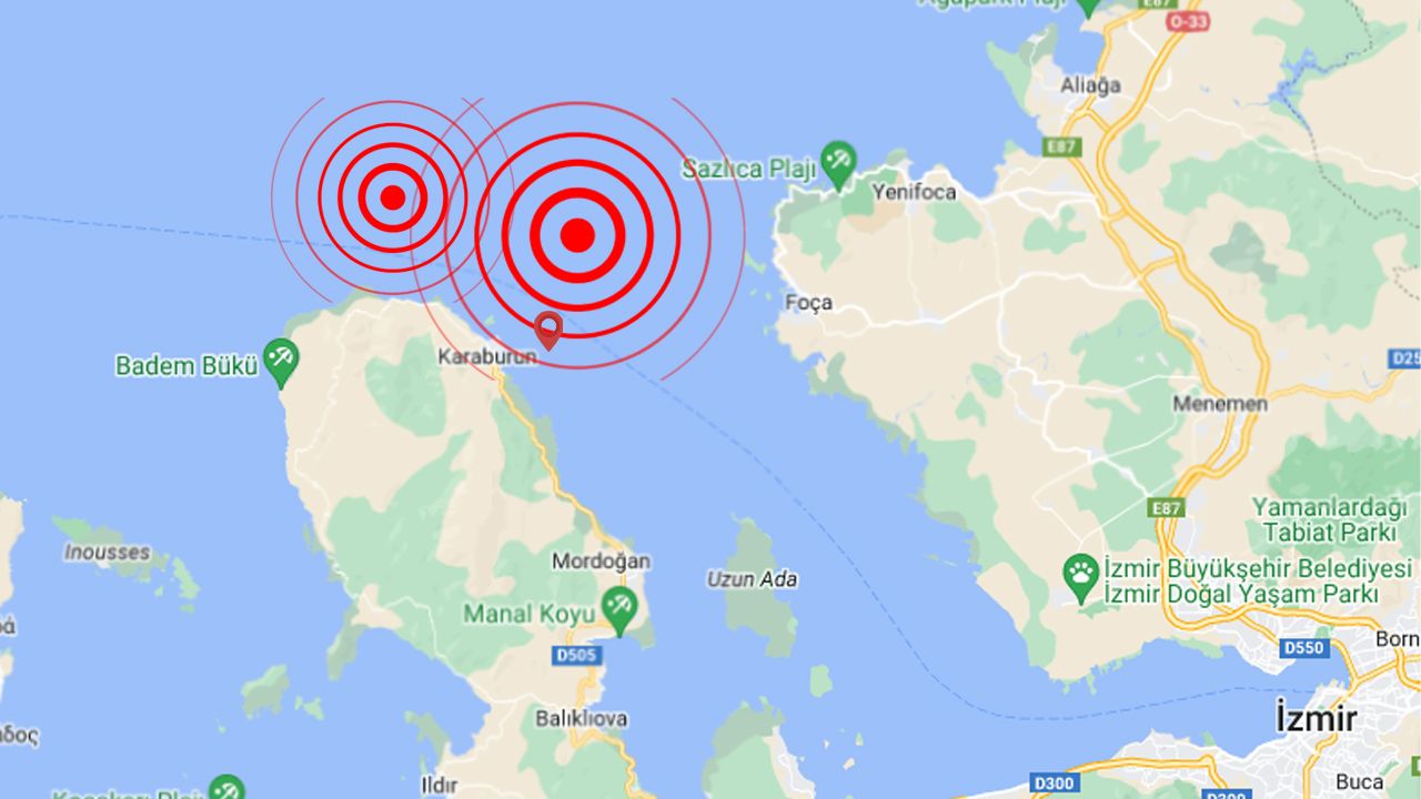 Son dakika deprem! Ege Denizi peş peşe sarsıldı! İzmir&#039;de panik