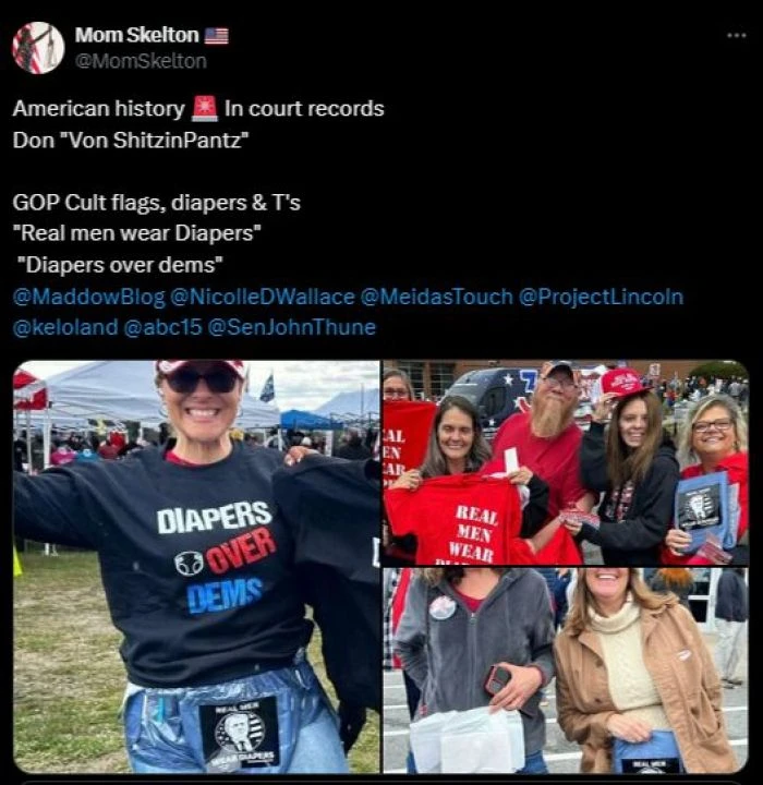 Trump'ın çocuk bezi taktığı iddia edildi! Destekçilerinden "Gerçek erkekler çocuk bezi takar" pankartı