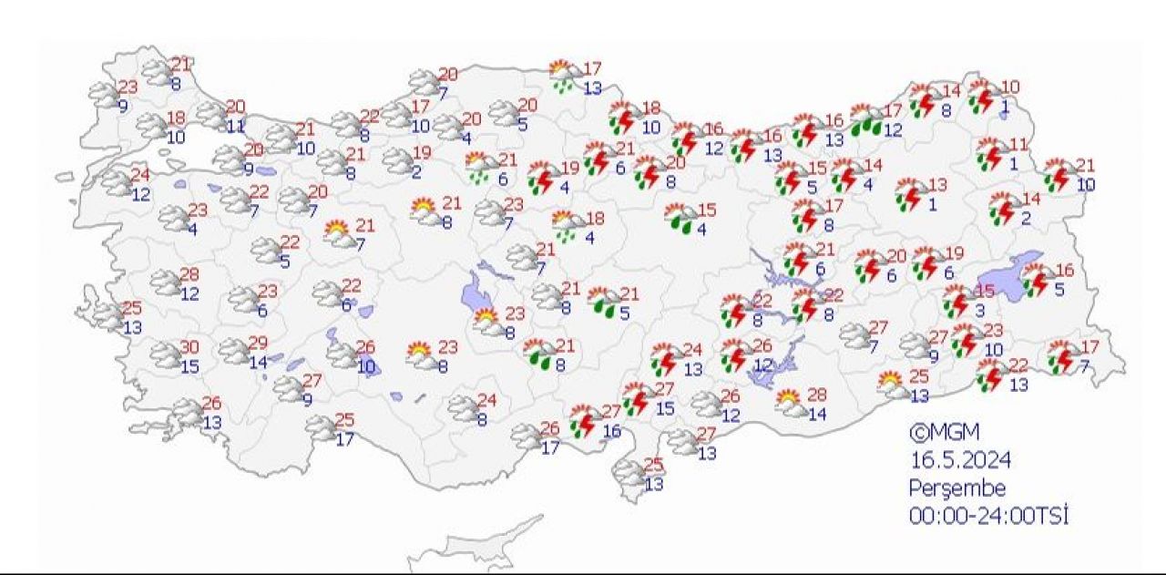 Meteoroloji 16 Mayıs hava durumunu duyurdu! Üç bölgeye çöl tozu tehlikesi geri geliyor! - 2. Resim