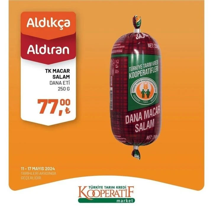 Tarım Kredi Marketlerde kıymadan dana sucuğa dev indirimlerin bitmesine saatler kaldı! 17 Mayıs Tarım Kredi market indirimleri