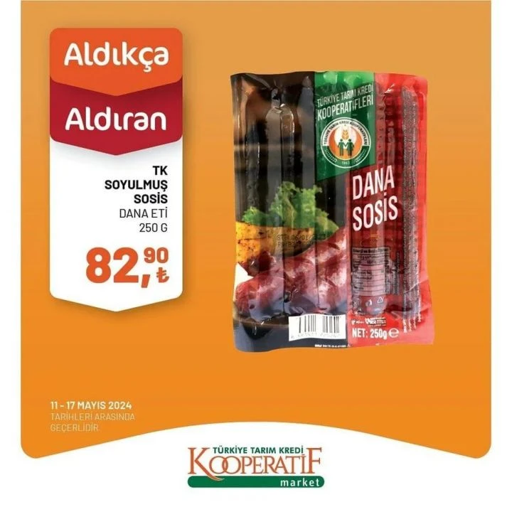 Tarım Kredi Marketlerde kıymadan dana sucuğa dev indirimlerin bitmesine saatler kaldı! 17 Mayıs Tarım Kredi market indirimleri