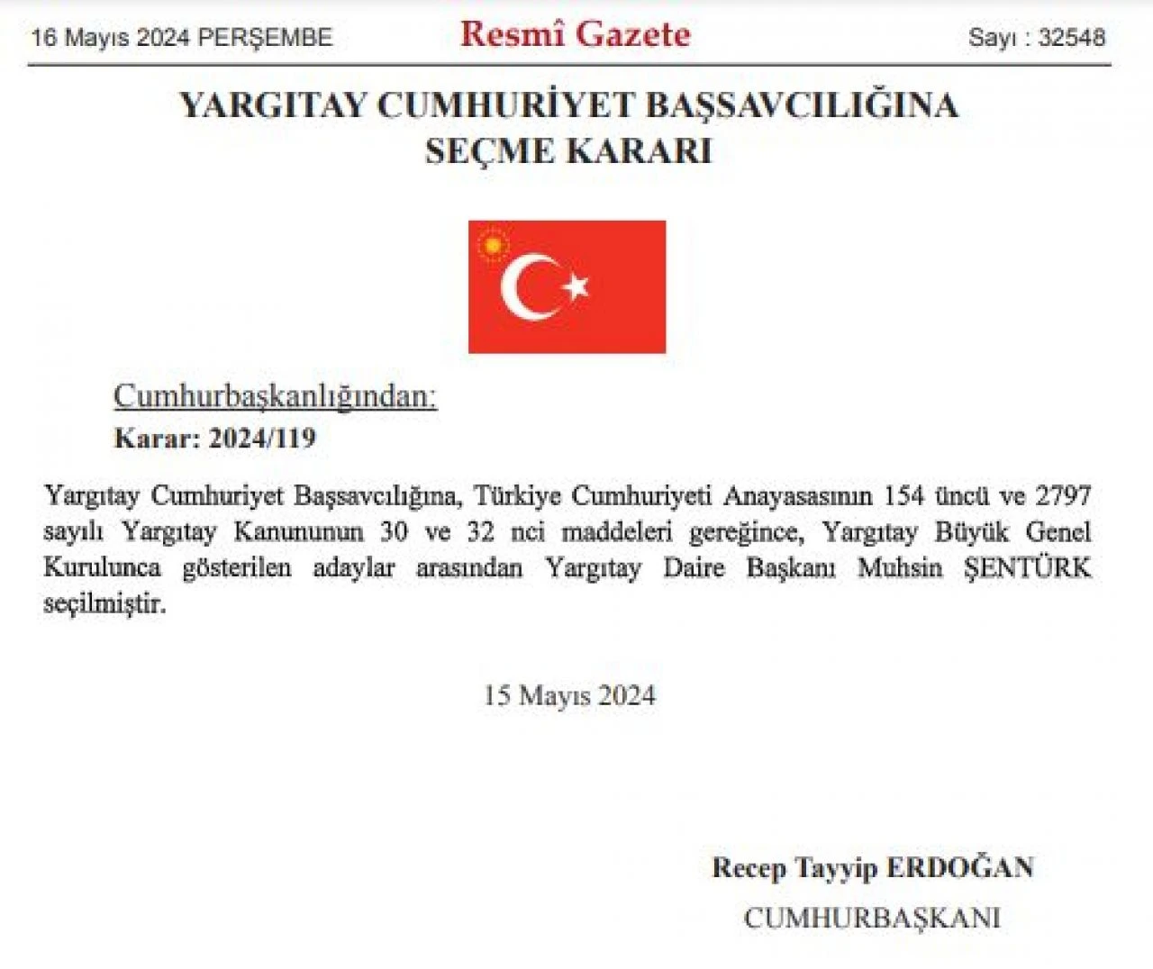 Yargıtay Cumhuriyet Başsavcısı belli oldu
