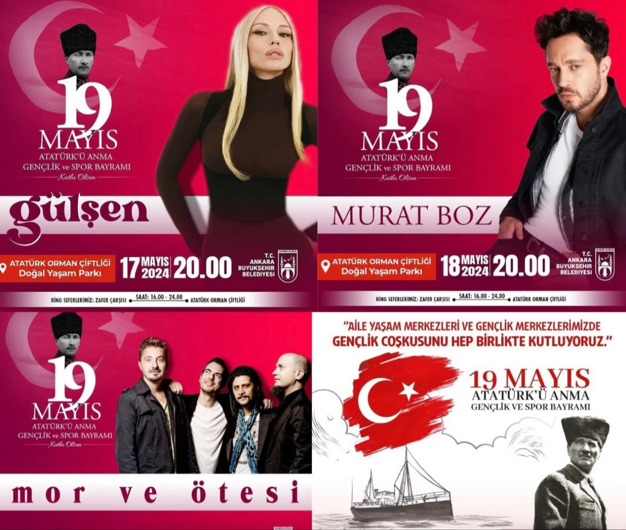 Ücretsiz konserler: Yurdun dört bir yanında kutlanacak olan 19 Mayıs'ta Ankara ve Eskişehir etkinlik takvimi
