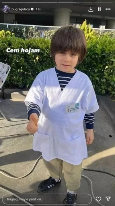 Buğra Gülsoy, Bahar setine oğlu Cem'i getirdi - 1. Resim