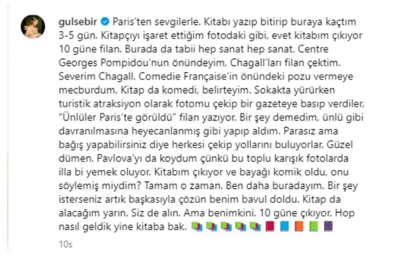 Gülse Birsel müjdeyi sosyal medyadan duyurdu