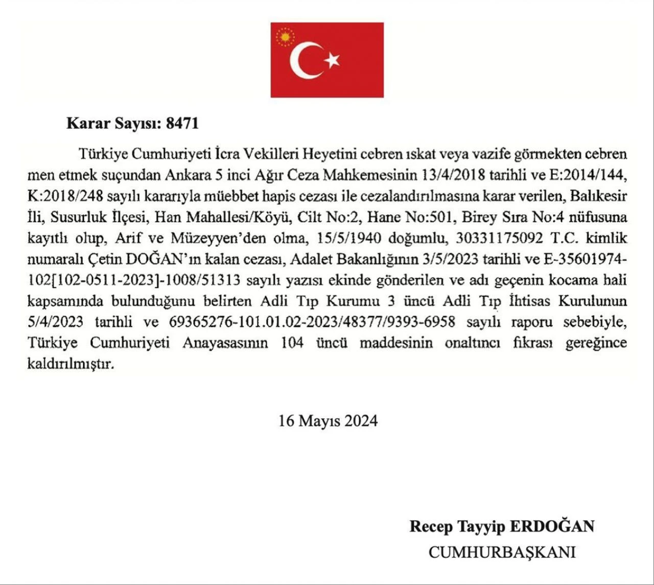Son dakika! Cumhurbaşkanı Erdoğan'dan 28 Şubat affı kararı 