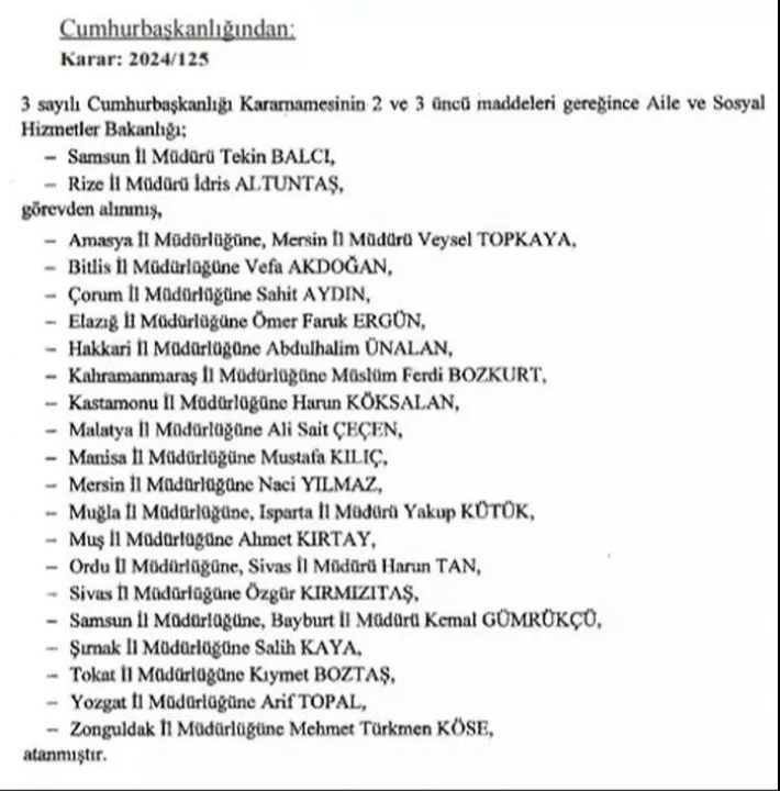 Cumhurbaşkanı Erdoğan imzaladı, Resmi Gazete'de yeni atama ve görevden almalar - 2. Resim