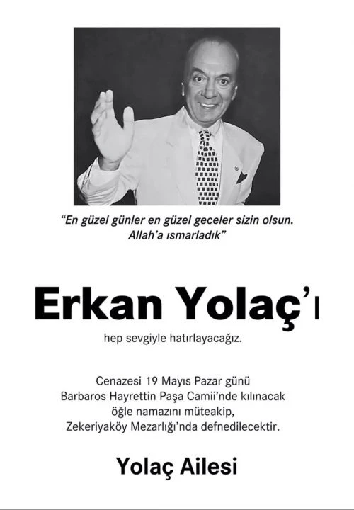 Erkan Yolaç cenaze töreninin ardından Zekeriyaköy Mezarlığı'na defnedilecek - 2. Resim