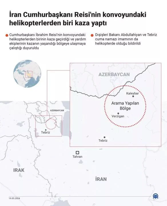 İran Cumhurbaşkanı Reisi'yi taşıyan helikopter kaza yaptı: İlk irtibat kuruldu!