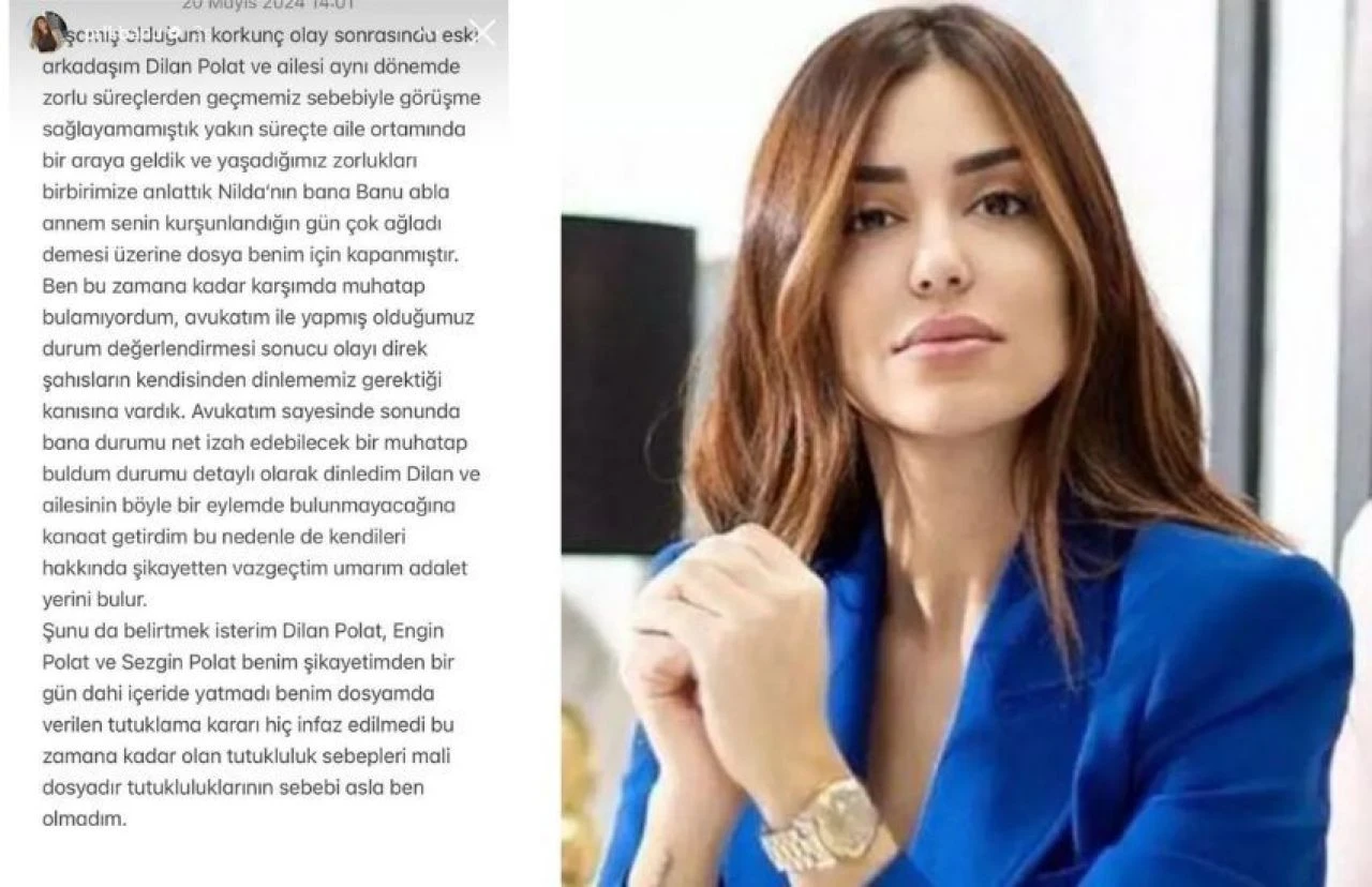 Banu Parlak, Dilan Polat davasıyla ilgili şikayetini geri çekti