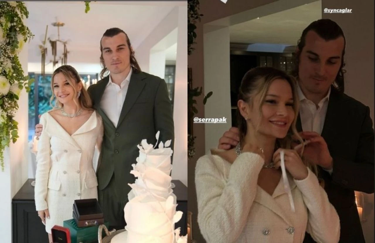 Ünlü futbolcu Çağlar Söyüncü evliliğe ilk adımı attı - 1. Resim
