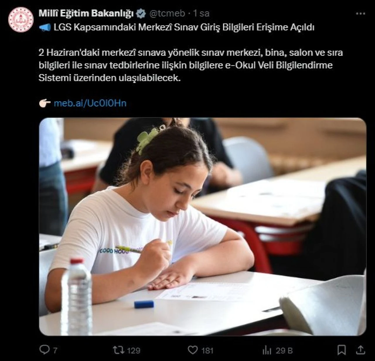 LGS giriş belgesi E-Okul sistemi üzerinden alınıyor - 2. Resim