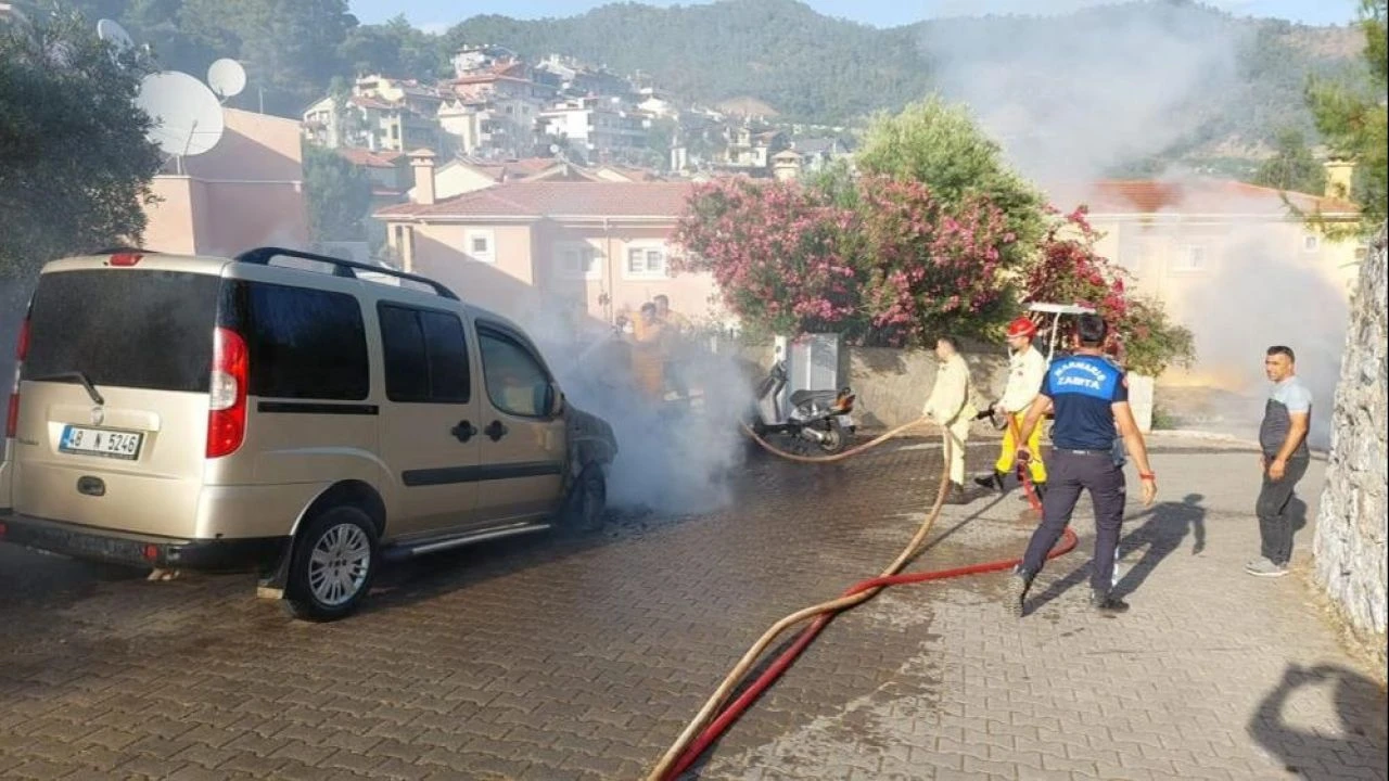 Marmaris'te eski eş dehşeti! Evi, arabaları, motorları ateşe verdi