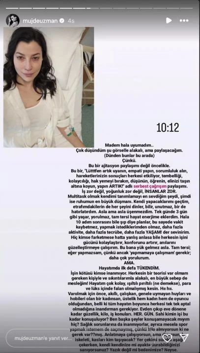 Kızılcık Şerbeti makyözü 'tükenmişlikle' dalga geçti, Müjde Uzman'dan yanıt geldi