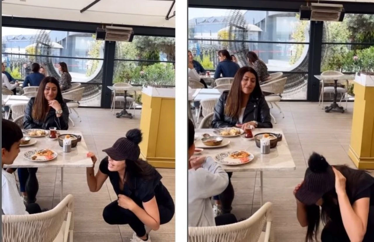 Şarkıcı Hatice, kafenin ortasında köpek taklidi yaptı