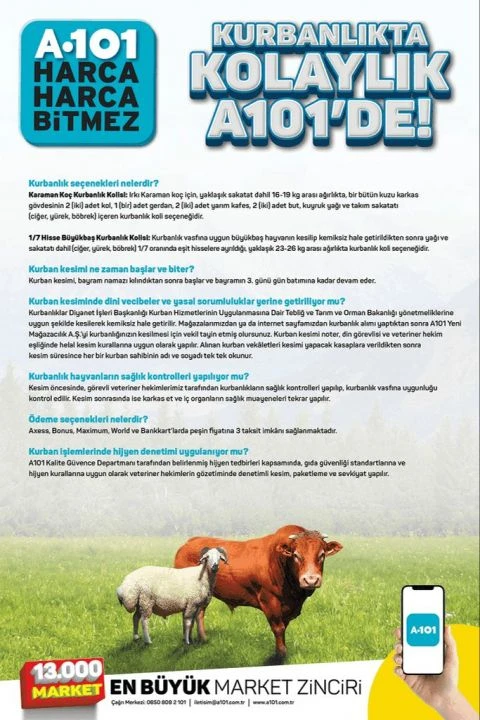 A101 market taksitle Kurbanlık satışına başlayacak! 30 Mayıs'ta A101'de VOLTA moped motor ve daha birçok ürün var - 2. Resim