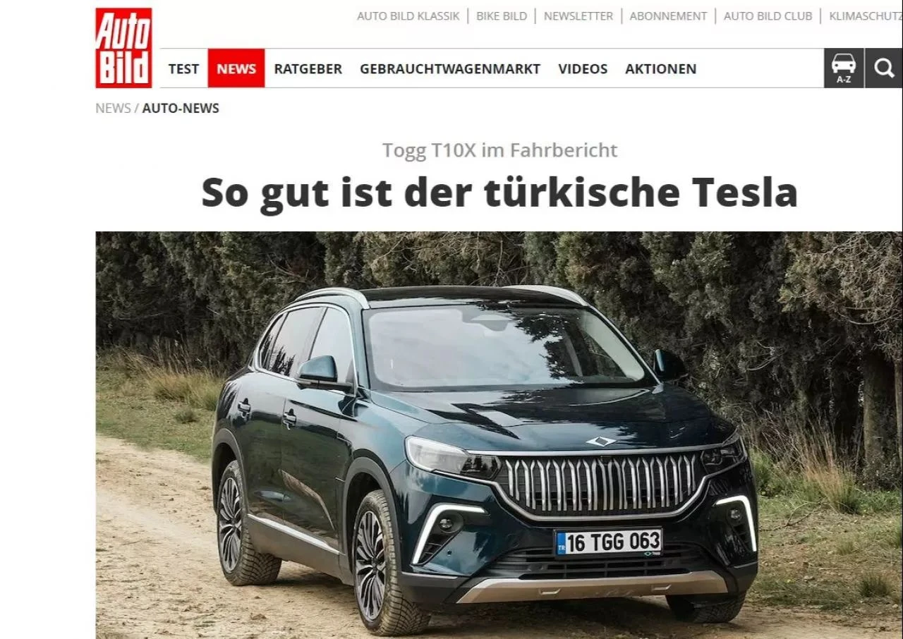 Alman basını Togg'u öve öve bitiremedi: Türk Tesla'sı çok iyi! - 1. Resim