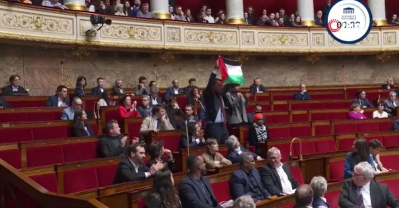 Fransa'da milletvekili Filistin bayrağı açtı, meclis başkanı çıldırdı
