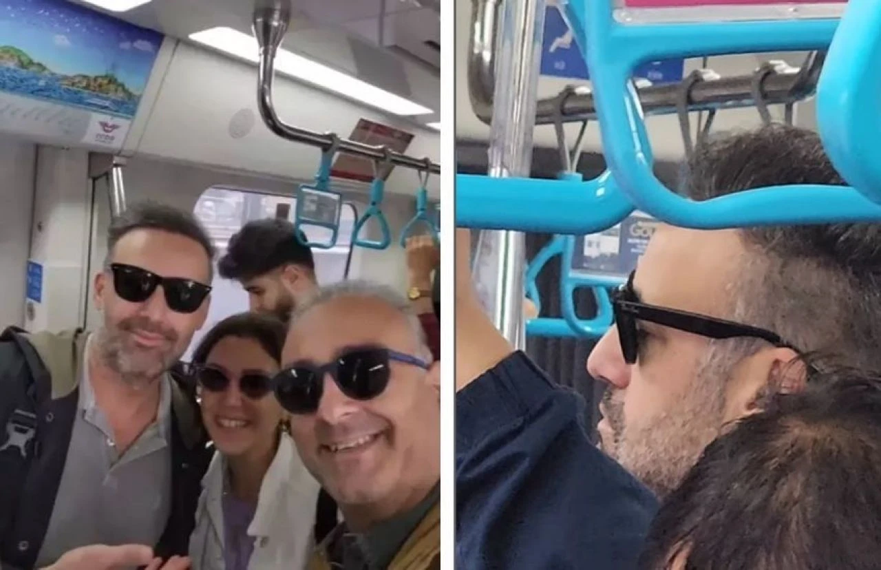 Oyuncular Marmaray'da karşılaştı! Onur Atilla eğlenceli anları paylaştı