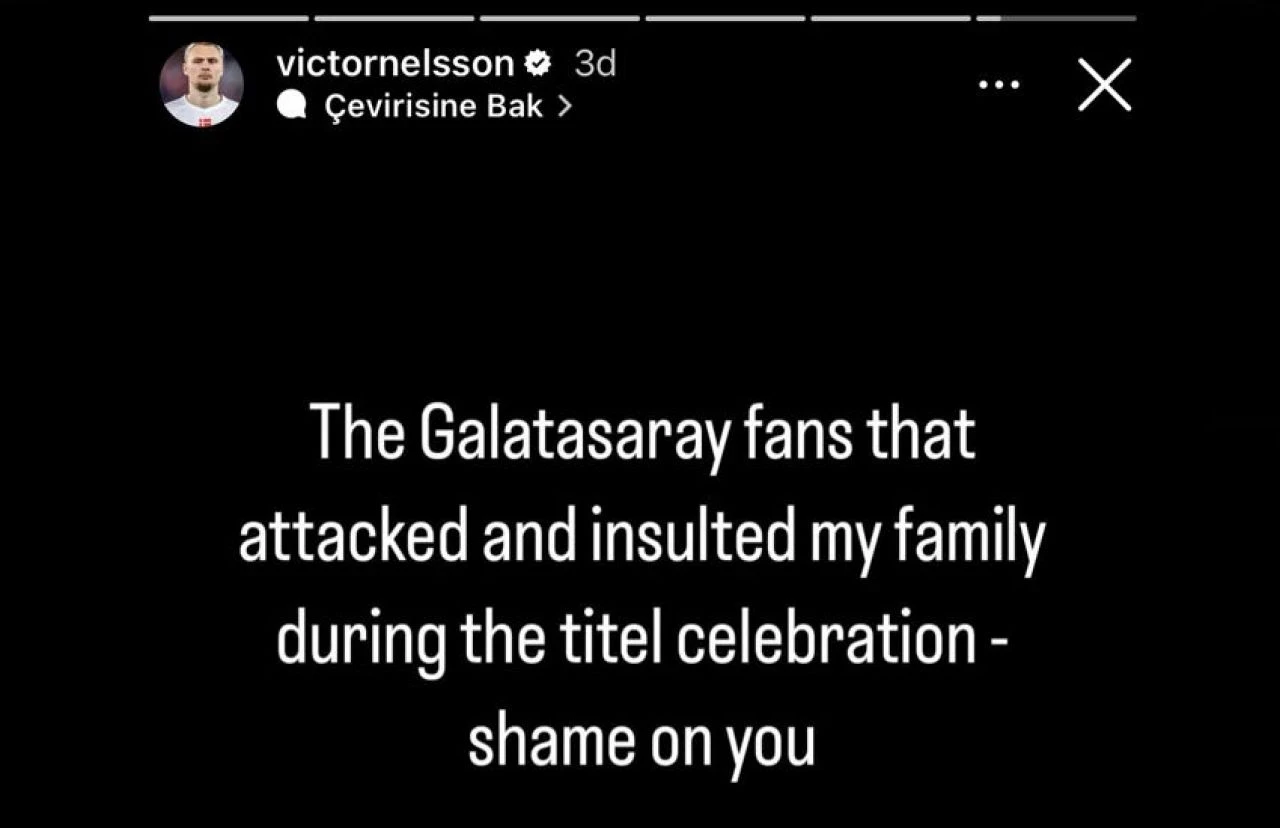 Victor Nelsson'dan Galatasaray taraftarına tepki: