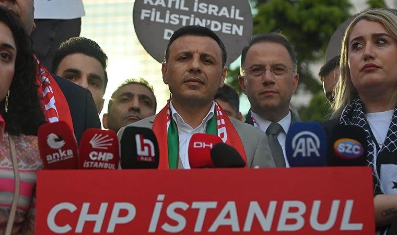 CHP'den İsrail Konsolosluğu önünde protesto: Netanyahu savaş suçu işliyor!