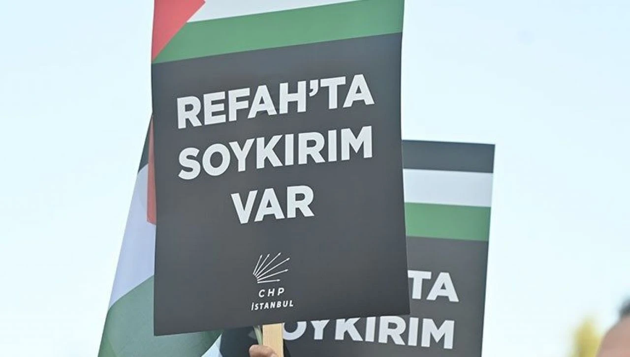 CHP'den İsrail Konsolosluğu önünde protesto: Netanyahu savaş suçu işliyor!