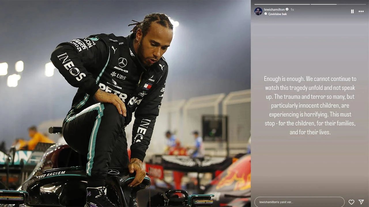 F1 pilotu Lewis Hamilton'dan Gazze isyanı: Yeter artık - 1. Resim