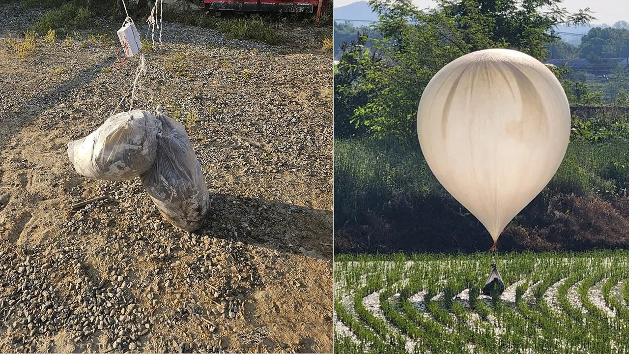 Kore&#039;de çöp savaşı! Kuzey&#039;den Güney&#039;e balonla gönderdiler