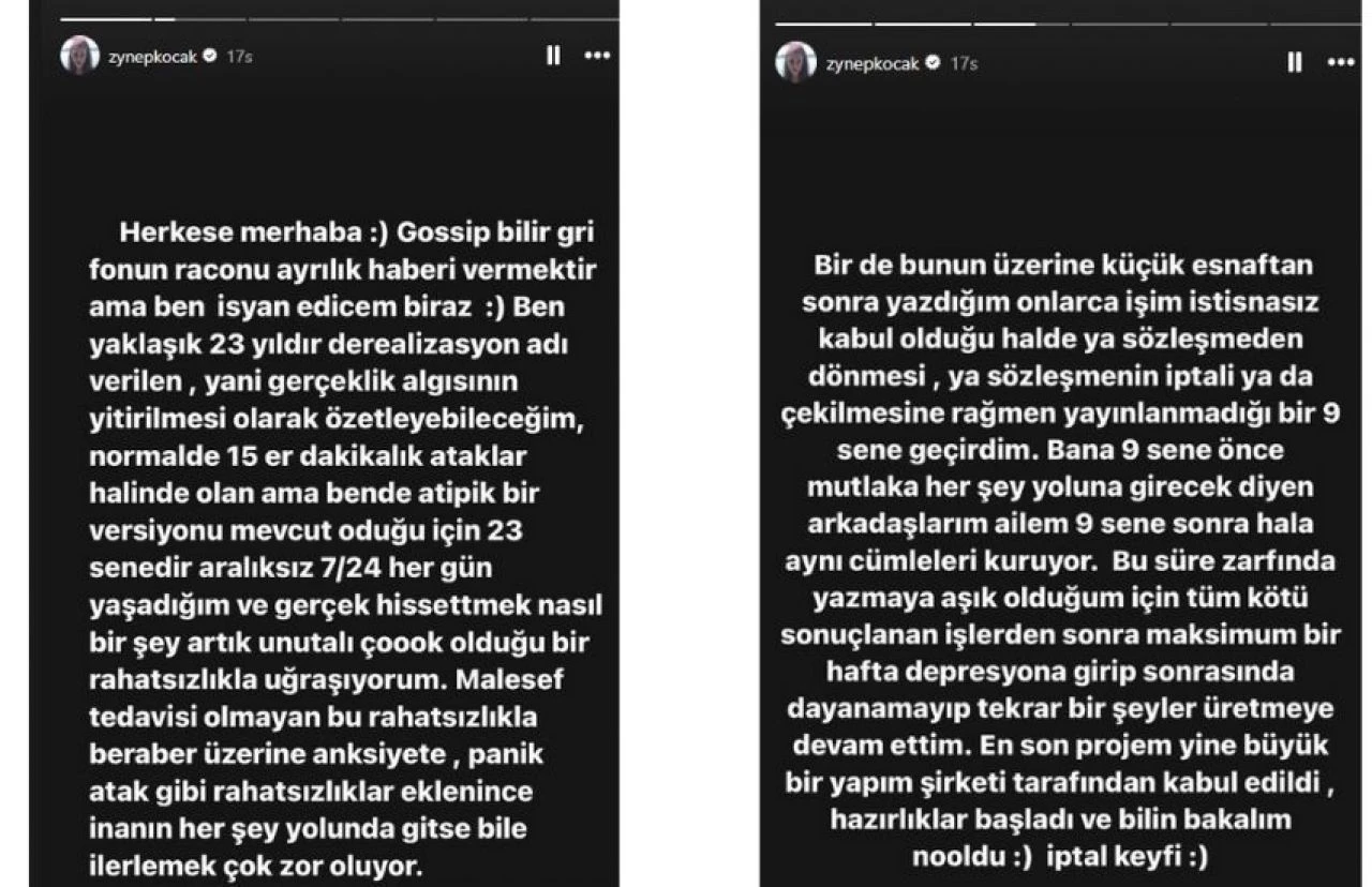 Oyuncu Zeynep Koçak hastalığını açıkladı: Tedavisi yok