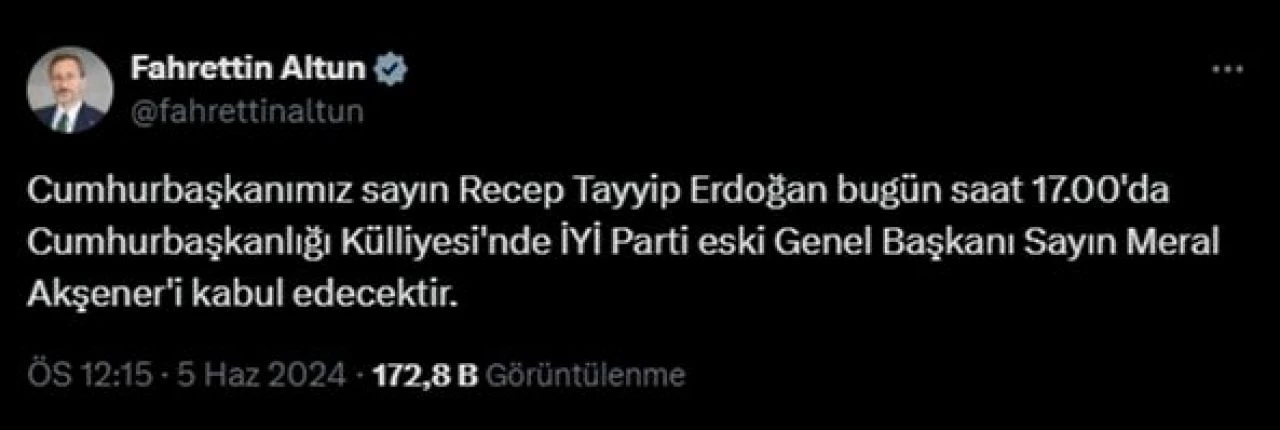 Cumhurbaşkanı Recep Tayyip Erdoğan Meral Akşener ile saat 17.00 görüşecek - 1. Resim