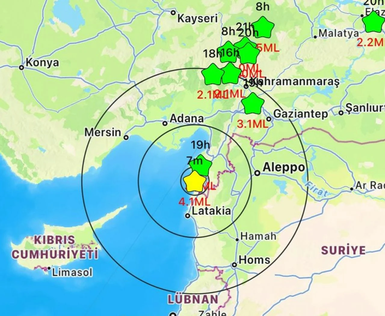 4.1 büyüklüğünde meydana gelen deprem Mersin'de hissedildi