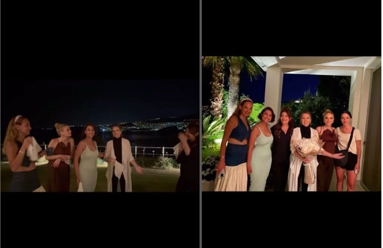 Ünlü oyunculardan Filiz Akın'a sürpriz ziyaret!