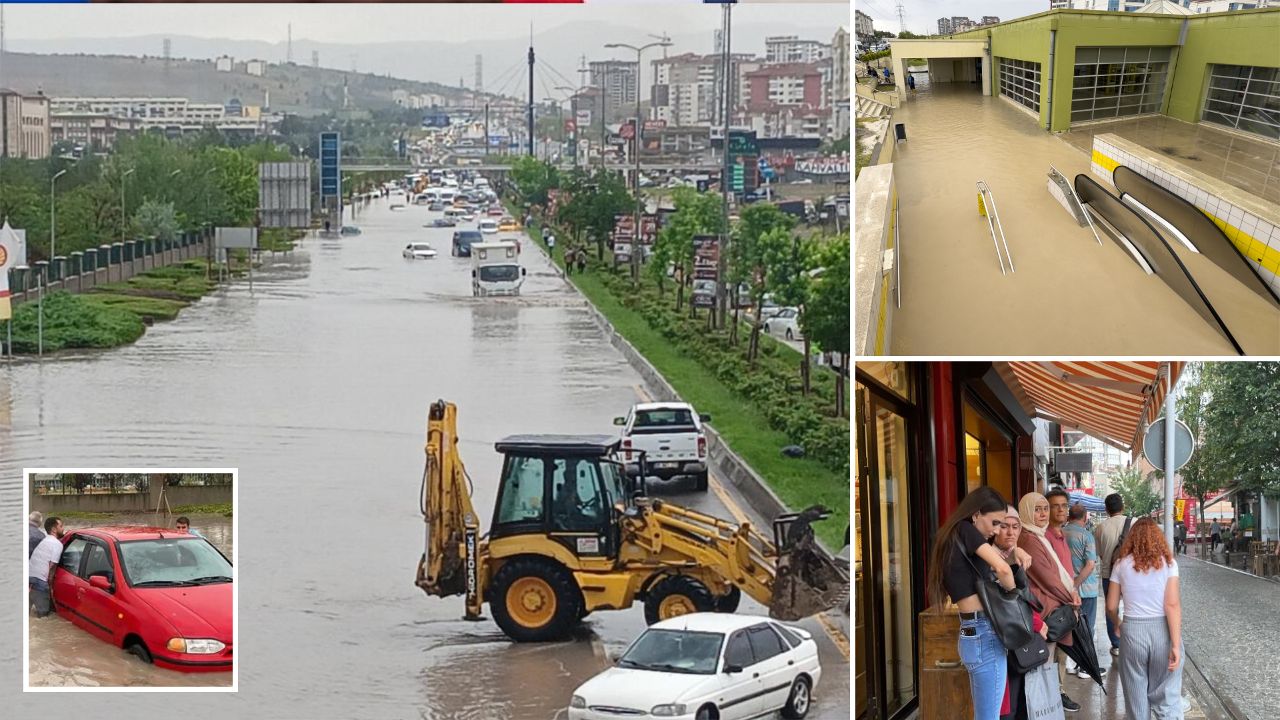 Türkiye&#039;yi sel aldı! Onlarca araç sular altında hayat felç oldu